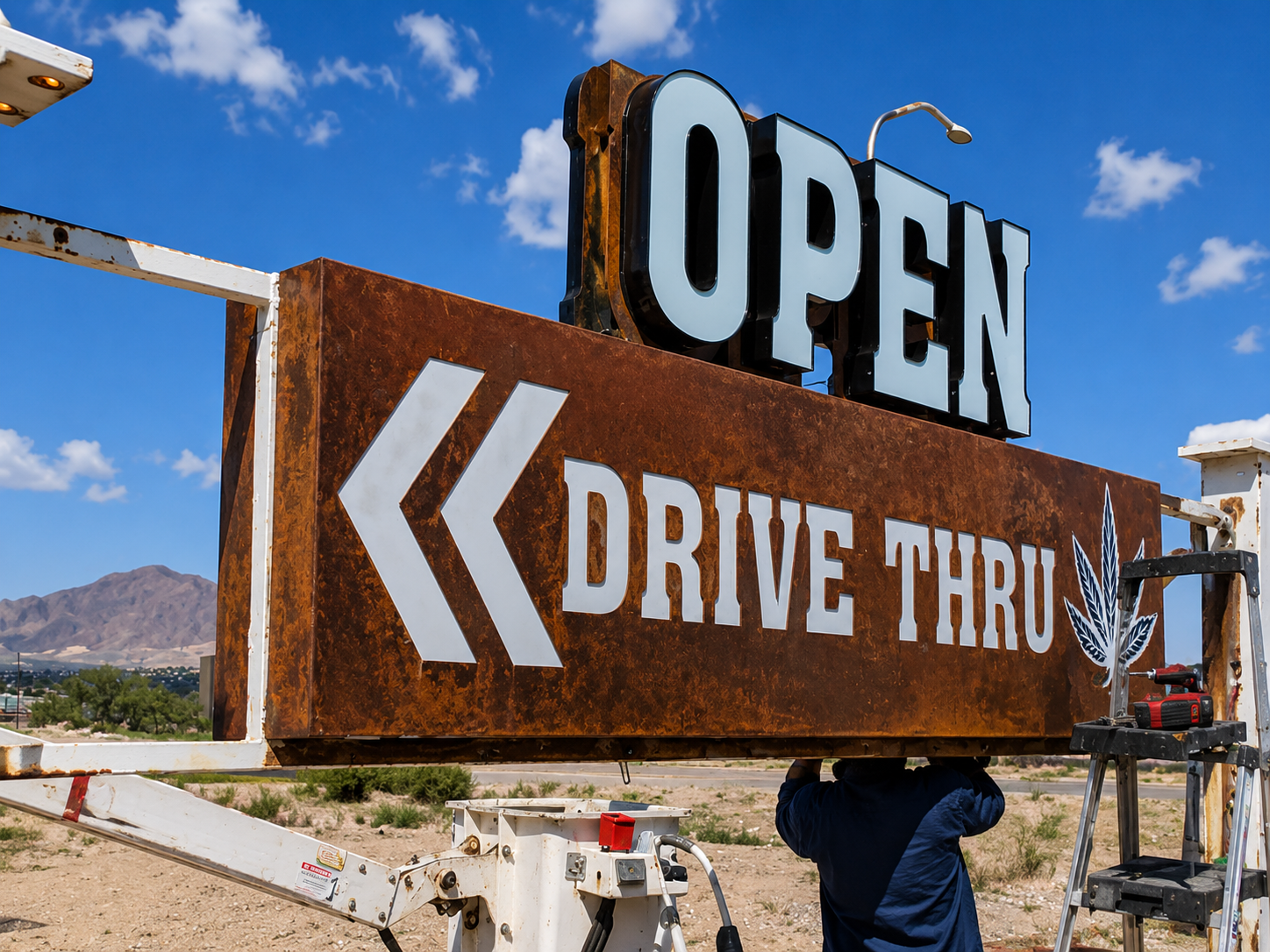Open / Drive Thru Light Box